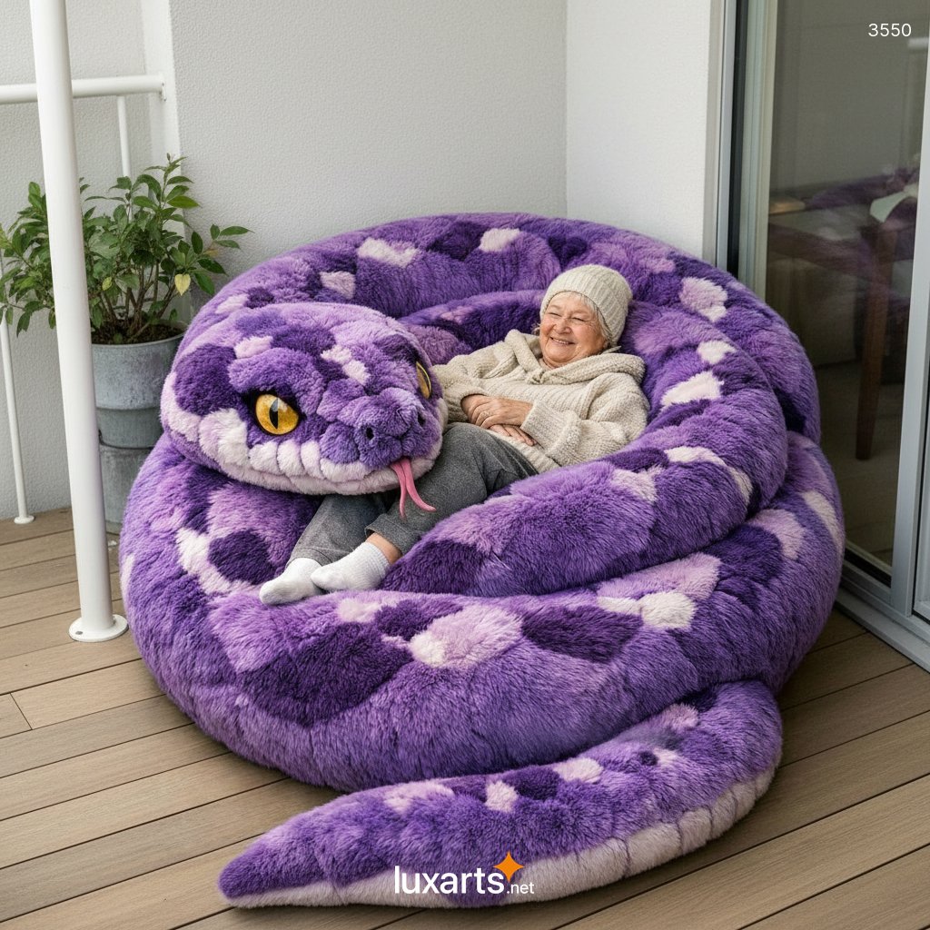 Giant Snake Lounger - Cozy Plush Snake Bean Bag Chair 3550 giant snake lounger 20260305 2 21