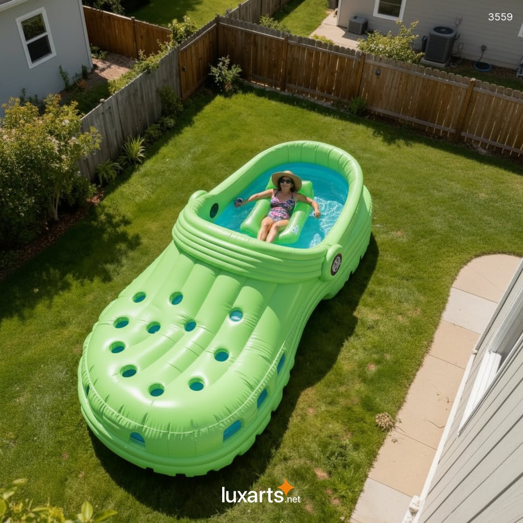 Inflatable Crocs Shoe Pool - Giant Backyard Swimming Pool for Summer 3559 inflatable crocs shoe pool 20260326 77