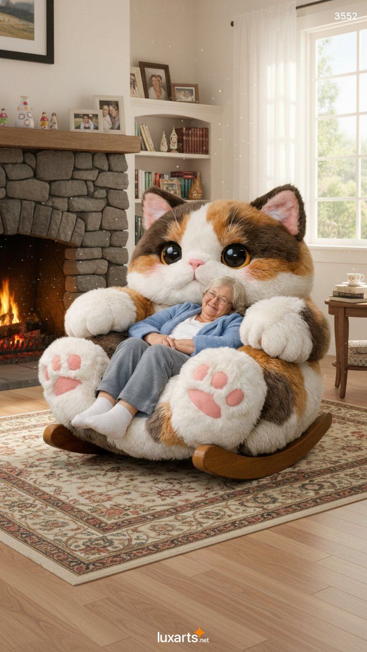 Cat Shaped Rocking Chair Big Fluffy Pet-Themed Seat - Cozy Furry Lounger for Living Room 8 Cat Shaped Rocking Chair Big Fluffy Pet-Themed Seat - Cozy Furry Lounger for Living Room 3552 cat shaped rocking chair 20260317 13
