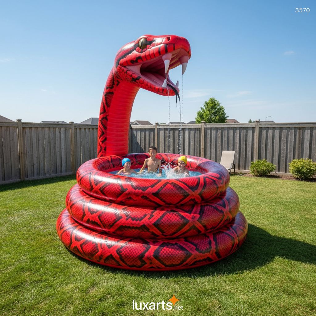 Inflatable Snake Pool Giant Water Feature for Backyard Relaxing 3570 inflatable snake pool 1