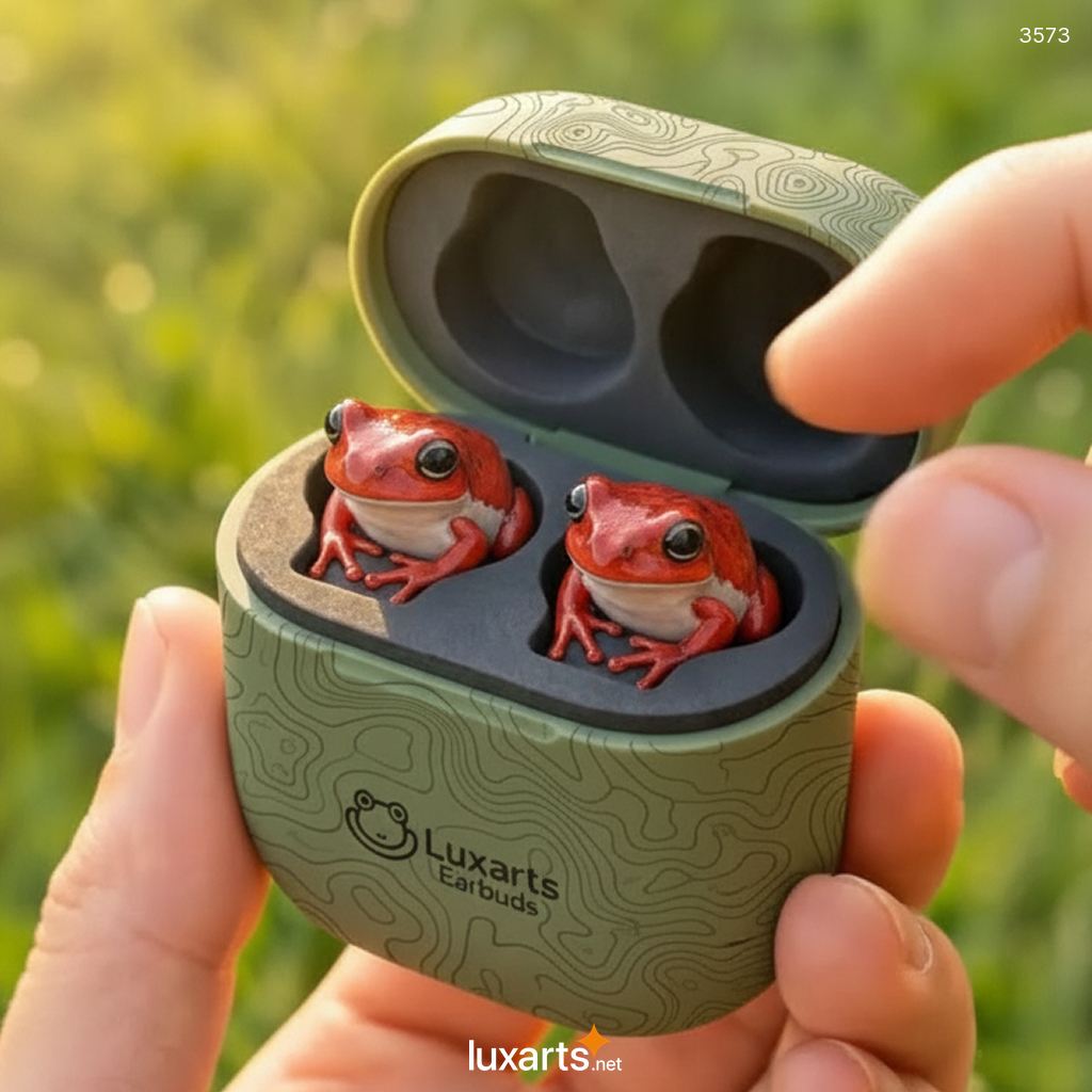Frog Shaped Earbuds | Adorable Animal-Themed True Wireless Earphones 3573 fog shaped earbuds 11