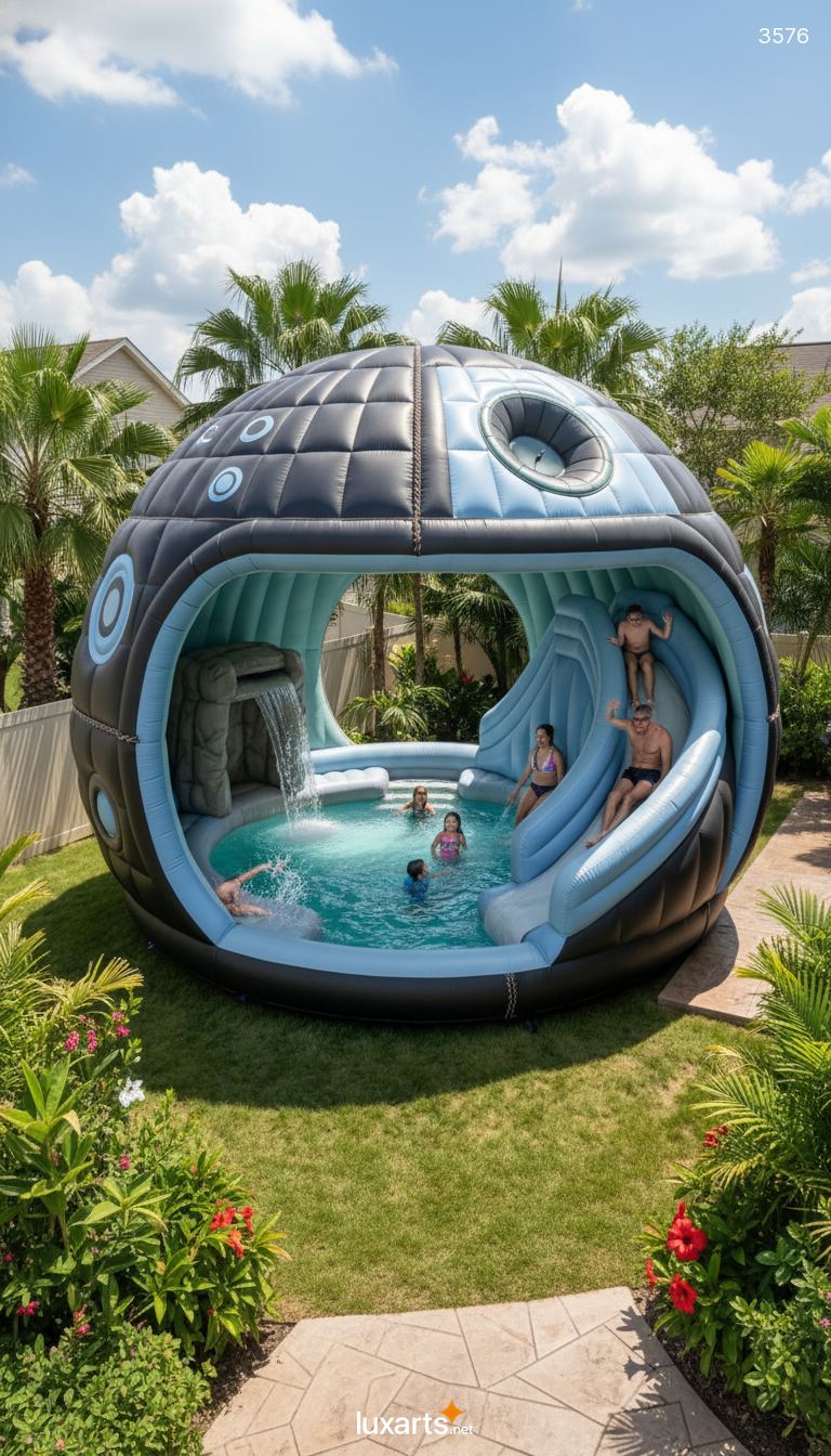 Giant Inflatable Death Star Pool with Slide & Waterfall for Backyards 8 Giant Inflatable Death Star Pool with Slide & Waterfall for Backyards 3576 giant inflatable death star pool 51