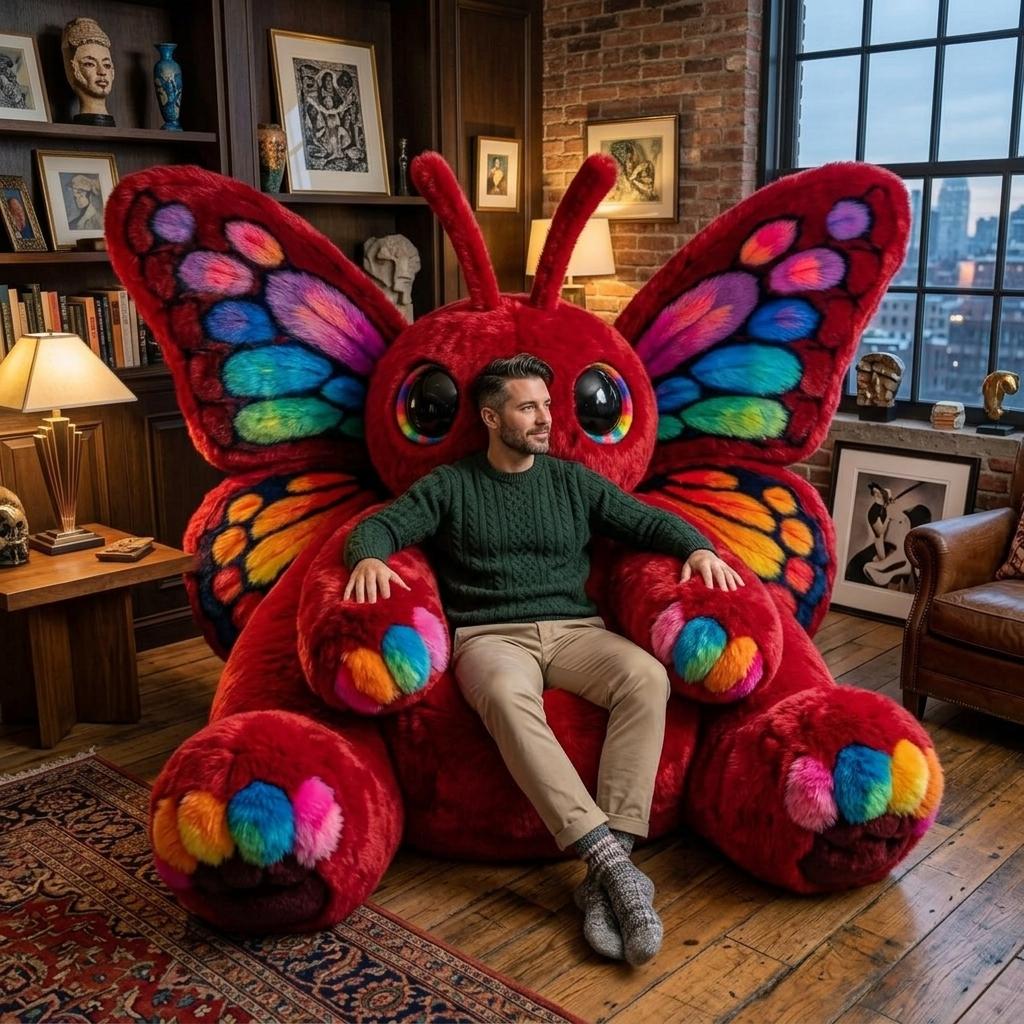Butterfly Shaped Bean Bag - Oversized Rainbow Butterfly Seat Chair 3428 horse sleeping bag 20260618 18