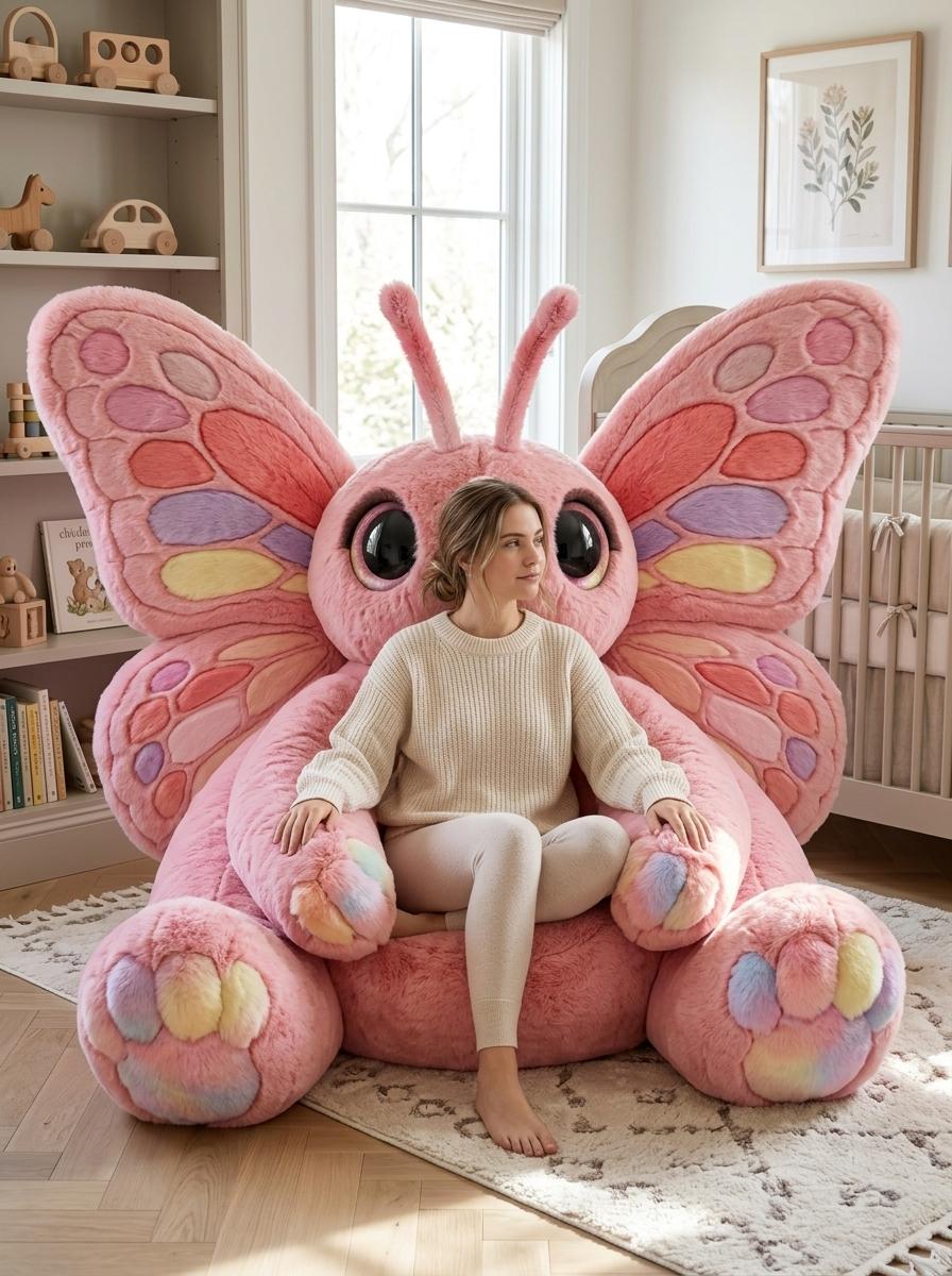 Butterfly Shaped Bean Bag - Oversized Rainbow Butterfly Seat Chair 4 Butterfly Shaped Bean Bag - Oversized Rainbow Butterfly Seat Chair 3545 Butterfly shaped bean bag 20260618 1