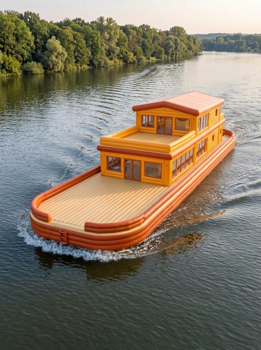 Giant Inflatable Barge Home | Luxury 2-Story Floating Villa 3602 giant inflatable barge home 20260604 18