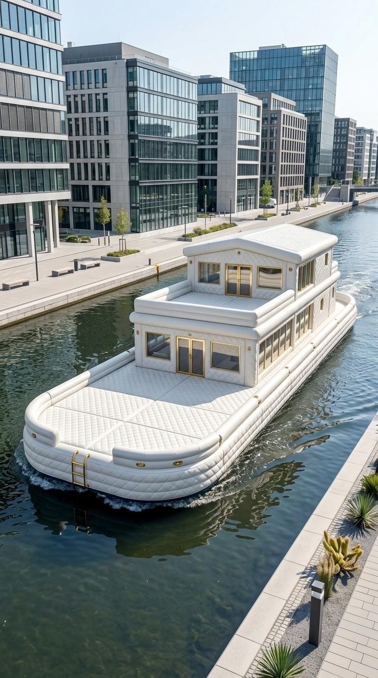 Giant Inflatable Barge Home | Luxury 2-Story Floating Villa 3602 giant inflatable barge home 20260604 19