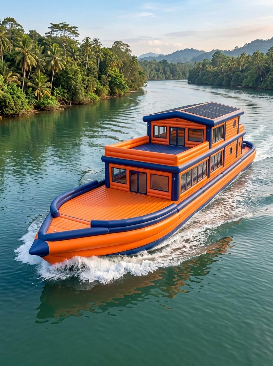 Giant Inflatable Barge Home | Luxury 2-Story Floating Villa 3602 giant inflatable barge home 20260604 24