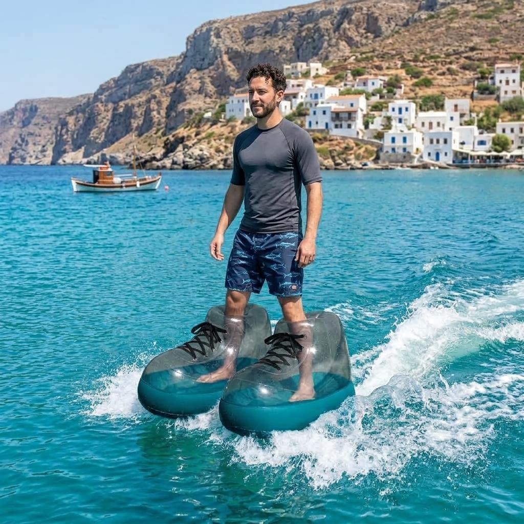 Giant Inflatable Shoes for Water Walking - Float & Glide on Lakes 3626 giant inflatable electric shoes 20260623 10