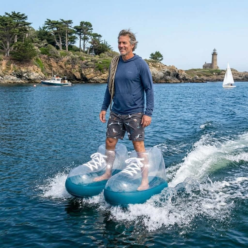 Giant Inflatable Shoes for Water Walking - Float & Glide on Lakes 3626 giant inflatable electric shoes 20260623 8