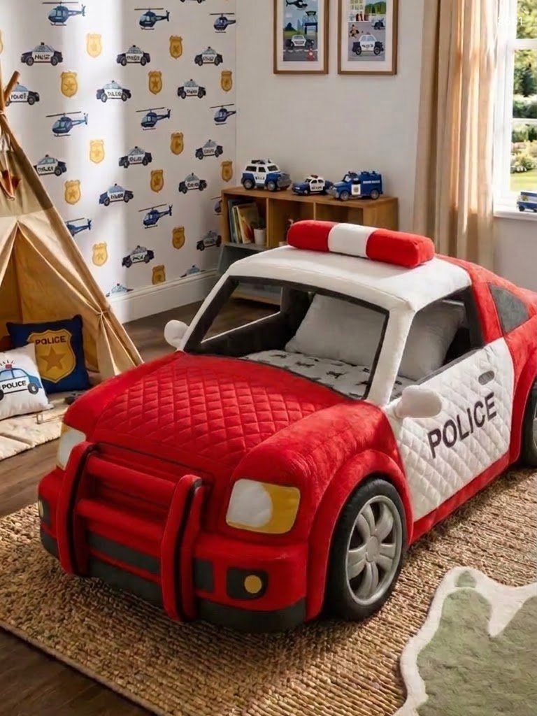 Police Car Shaped Kids Beds | Plush Toddler Car Bed for Kids 6 Police Car Shaped Kids Beds | Plush Toddler Car Bed for Kids 3651 inflatable police car kids beds 20260810 2