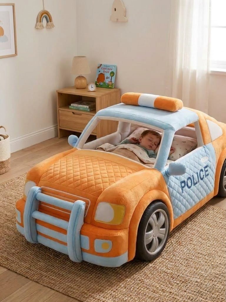 Police Car Shaped Kids Beds | Plush Toddler Car Bed for Kids 4 Police Car Shaped Kids Beds | Plush Toddler Car Bed for Kids 3651 inflatable police car kids beds 20260810 7