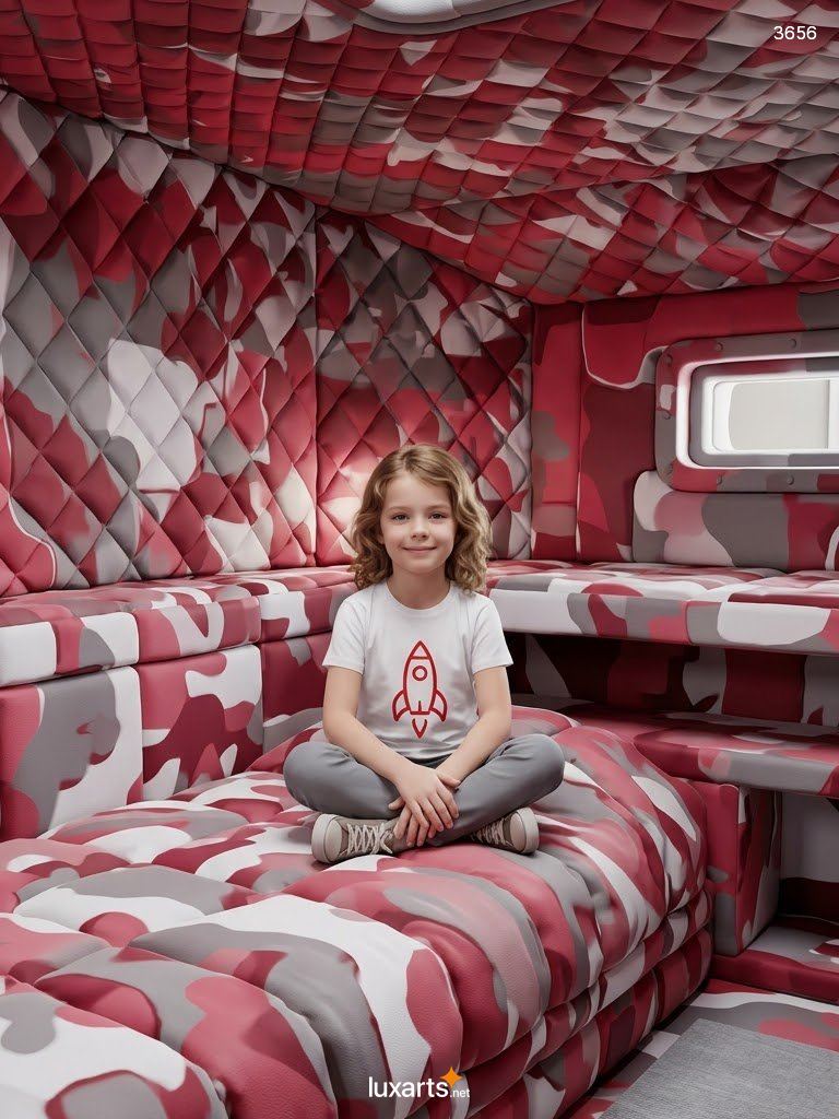 Giant Foam Tank Kids Beds Tour – Cozy Camo Interior Inside 3656 giant foam tank kids beds 21
