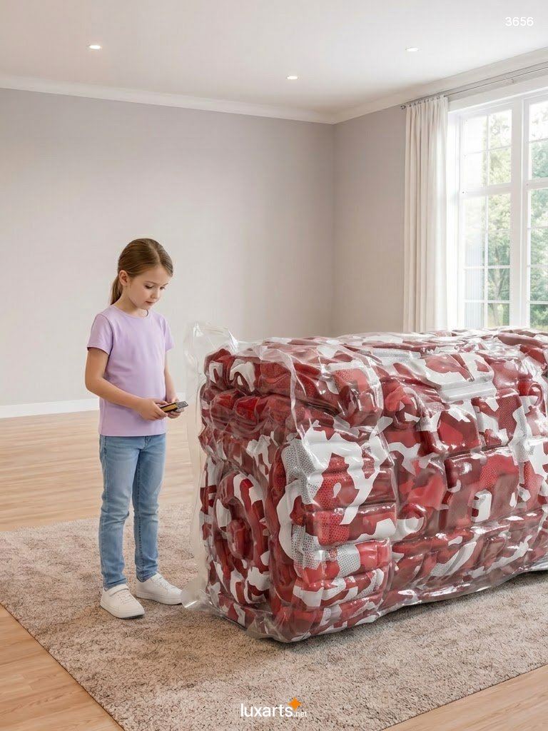 Giant Foam Tank Kids Beds Tour – Cozy Camo Interior Inside 3656 giant foam tank kids beds 44