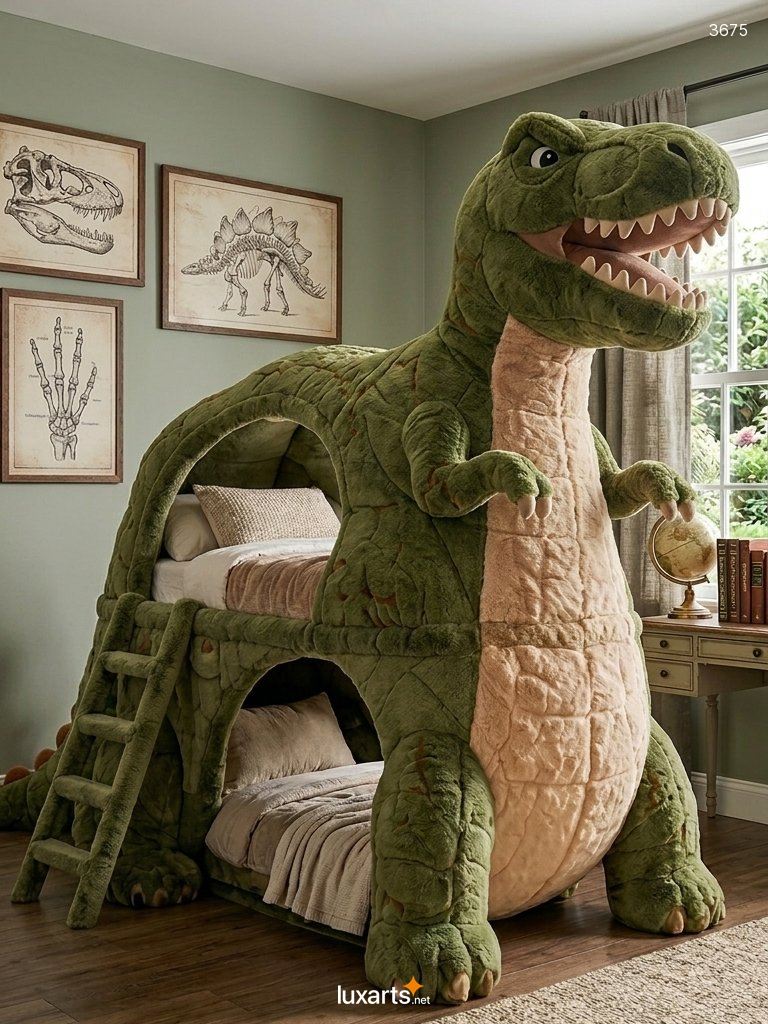 Giant Inflatable Dinosaur Bunk Bed – Jurassic Themed Kids Bedroom Furniture 3675 giant inflatable dinosaur bunk bed 4