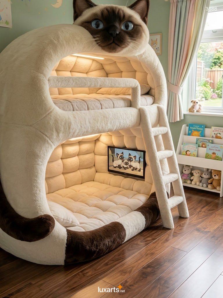 Cat Bunk Bed for Kids: Adorable Cat-Shaped Bedroom Furniture 3688 cat bunk bed 20260921 10