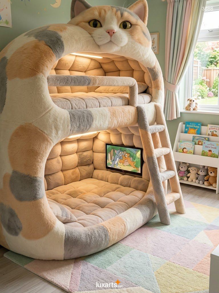 Cat Bunk Bed for Kids: Adorable Cat-Shaped Bedroom Furniture 3688 cat bunk bed 20260921 7