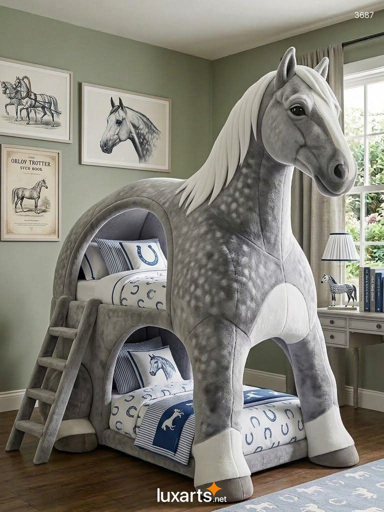 Horse Bunk Bed Designs: Giant Plush Beds for Magical Kids’ Rooms 3687 horse bunk bed 20260916 18