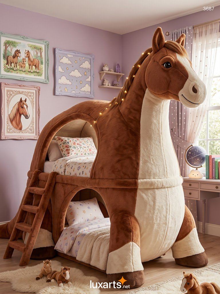 Horse Bunk Bed Designs: Giant Plush Beds for Magical Kids’ Rooms 3687 horse bunk bed 20260916 2