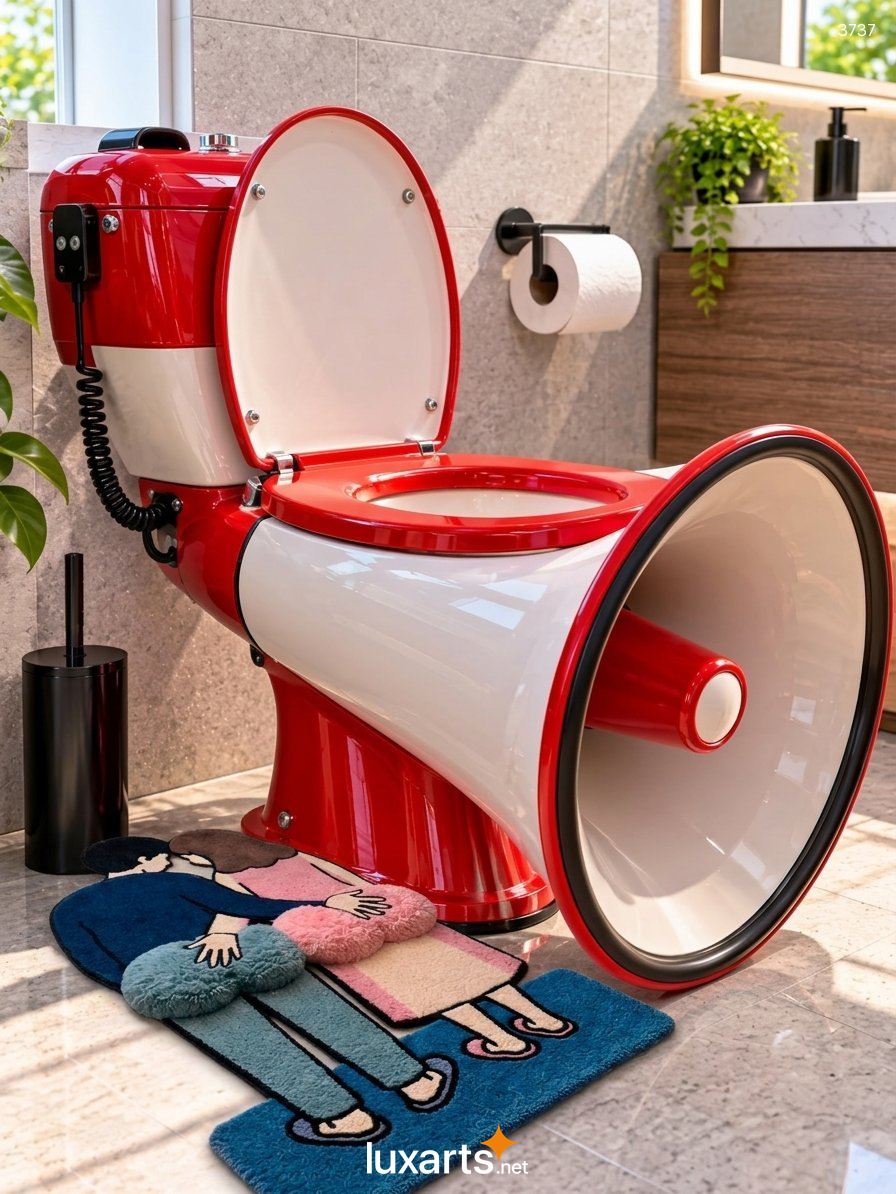 Megaphone-Shaped Toilet: Fun Design Ideas for Every Bathroom Style 3737 megaphone shaped toilet 2