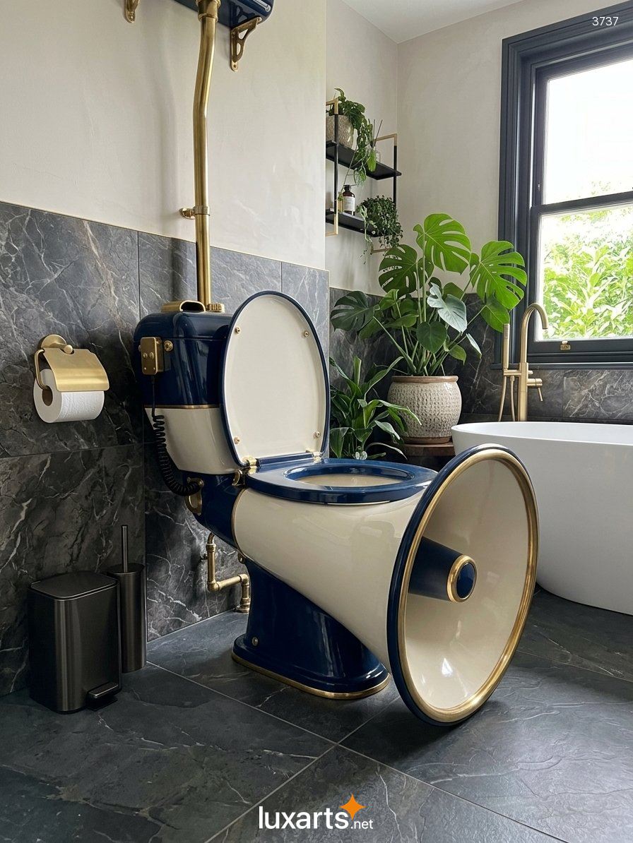 Megaphone-Shaped Toilet: Fun Design Ideas for Every Bathroom Style 3737 megaphone shaped toilet 5